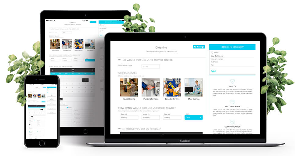 Ceaning booking fully responsive